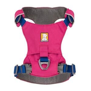 Ruffwear Dog Harness, M Pink/Gray w/ Blue Straps – Lightweight, Reflective (EUC)
